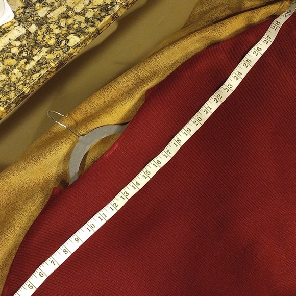 LDS OS 80's Look Beaded/Jeweled Burgundy Sweater Dress - Picture 14 of 15